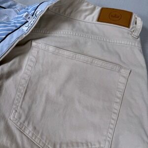 Peter Millar Mens Chino Pants Size 40 Beige Cream Cotton Modal Stretch 40x33